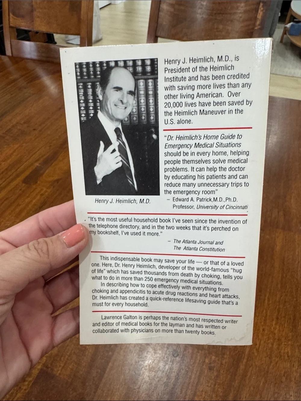 Dr. Heimlich's Home Guide to Emergency Medical Situations 1980s